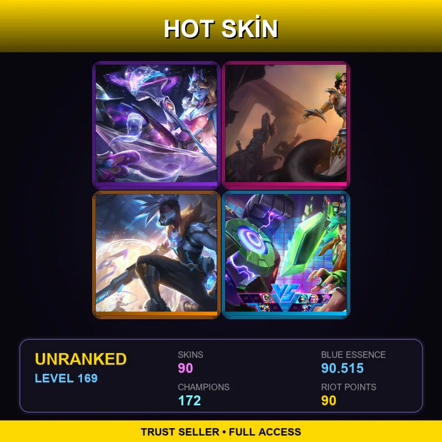 VN | Lv169 | Unranked | 90 Skin | 172 Champ — True Damage Yasuo