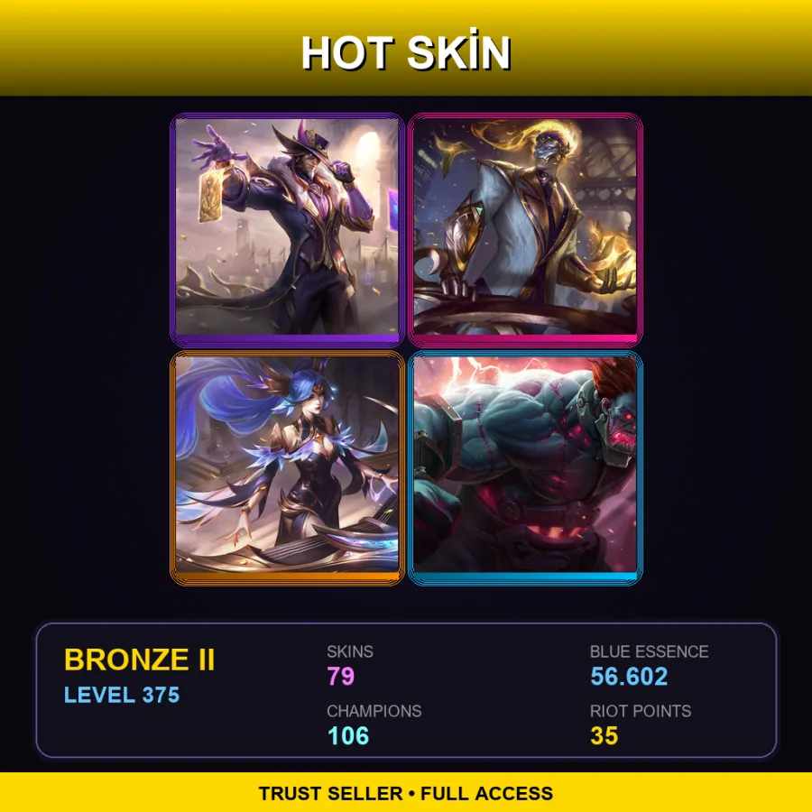 LAS | Lv375 | Bronze II | 79 Skin | 106 Champ