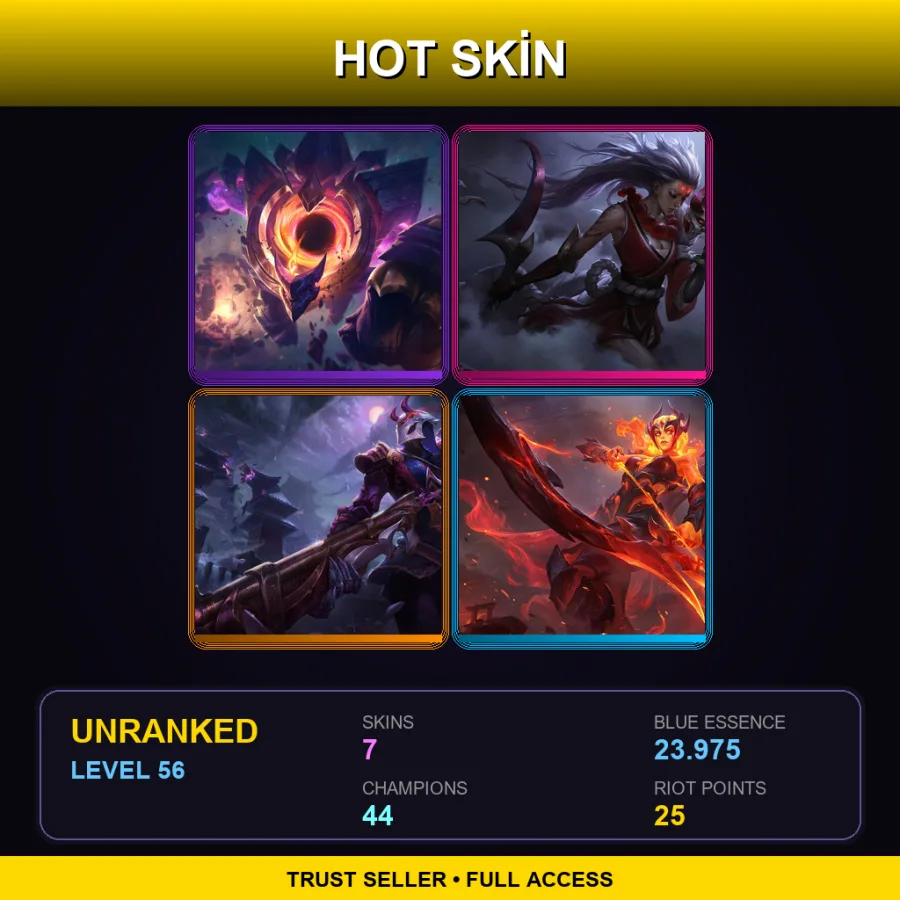 EUNE | Lv56 | Unranked | 7 Skin | 44 Champ with Veigar