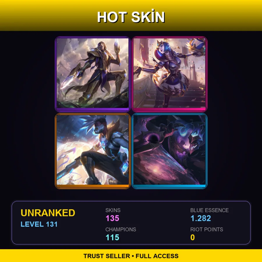 VN | Lv131 | Unranked | 135 Skin | 115 Champ