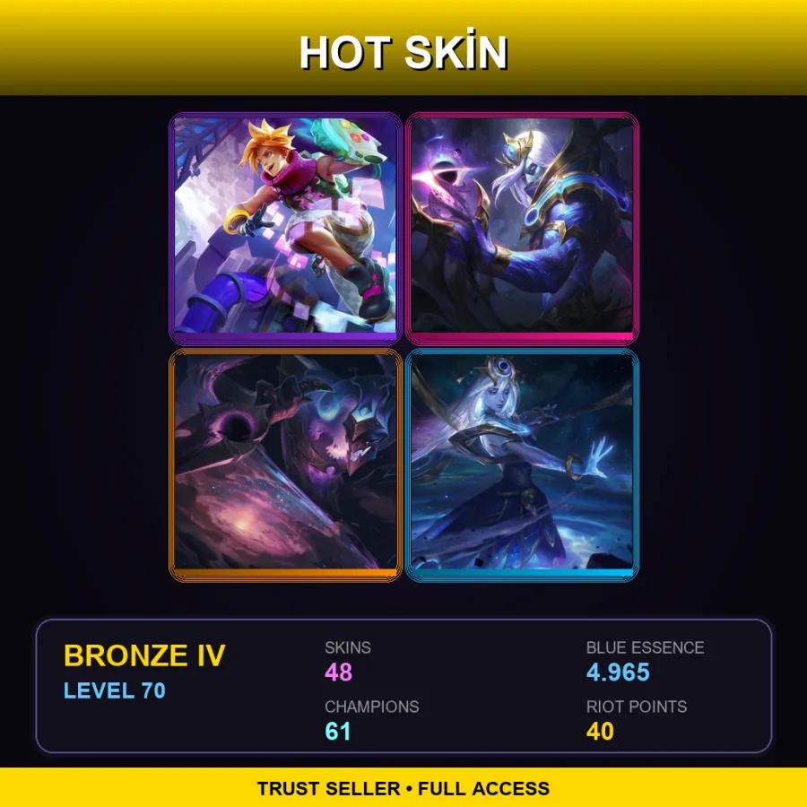 EUNE | Lv70 | Bronze IV | 48 Skin | 61 Champ