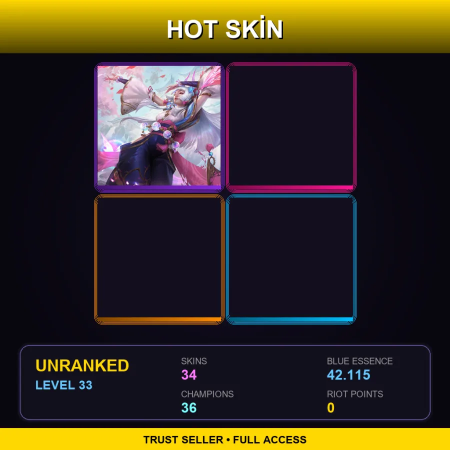 LAS | Lv33 | Unranked | 34 Skin | 36 Champ