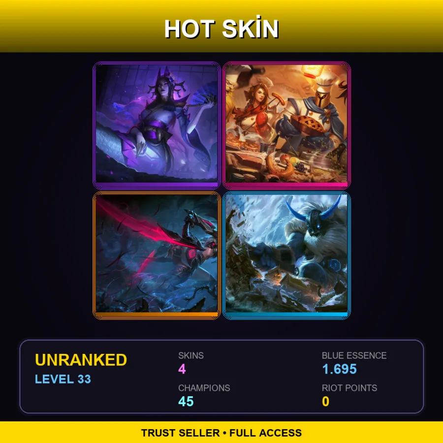 LAS | Lv33 | Unranked | 4 Skin | 45 Champ — Sashimi Akali