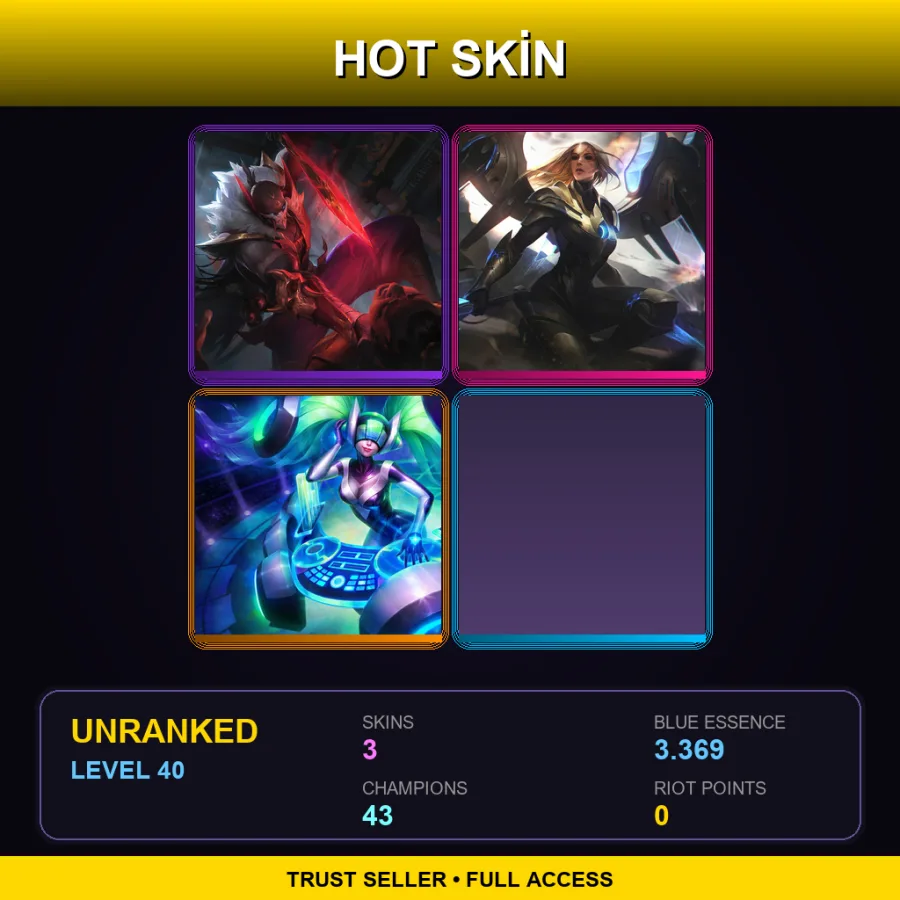 LAN | Lv40 | Unranked | 3 Skin | 43 Champ
