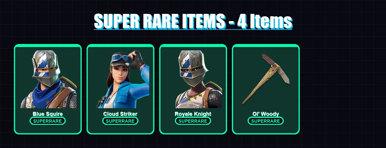 [PS4/PS5/PC] | Blue Squire | Cloud Striker | Royale Knight | Predator | Frostbite | 18 skin | 19 pickaxe | 20 emote | 18 glider | Lv301 — Fortnite account