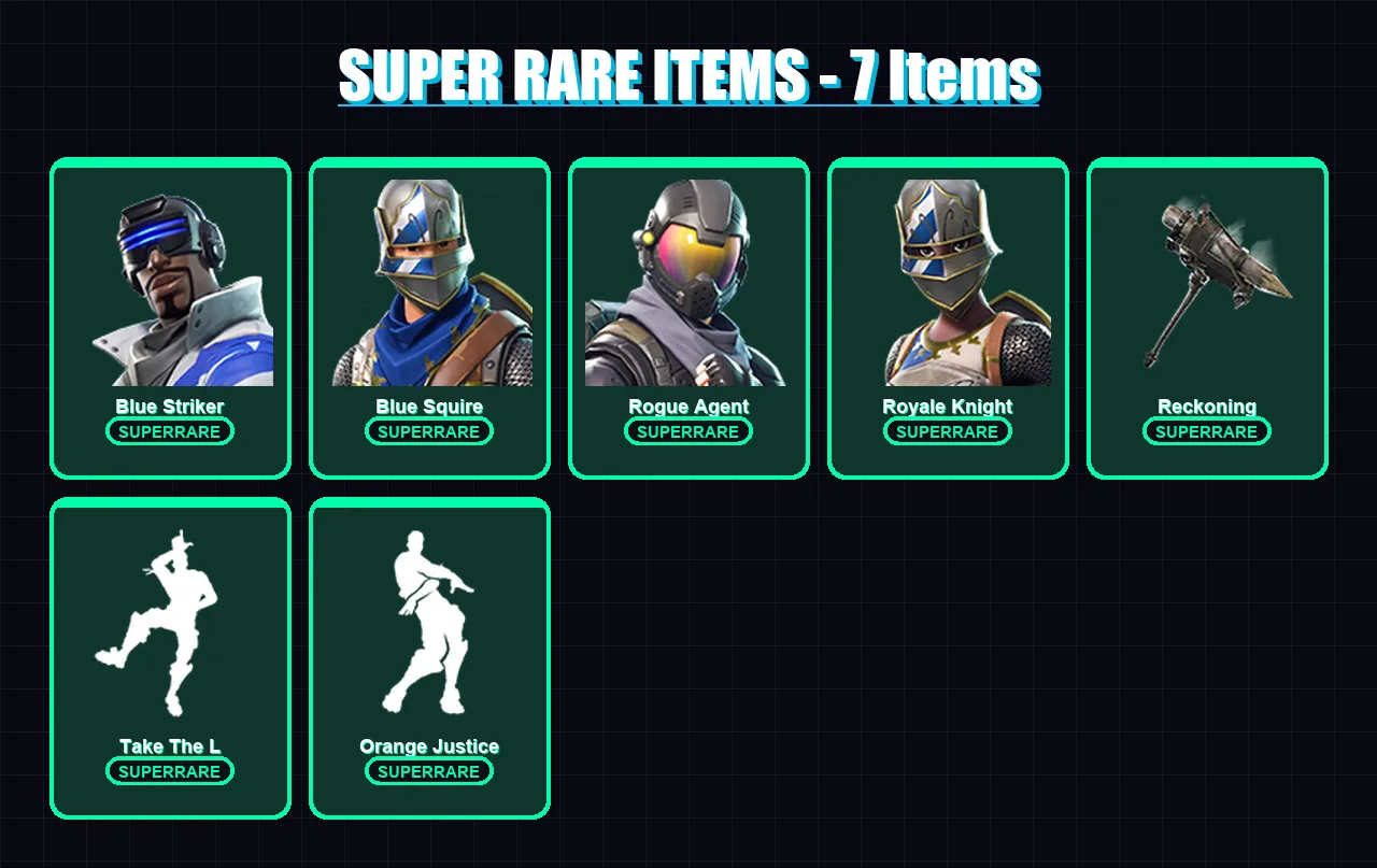 [PS4/PS5/XBOX/PC] | Blue Striker | Blue Squire | Rogue Agent | Royale Knight | Dark Voyager | 24 skin | 19 pickaxe | 27 emote | 22 glider | Lv346