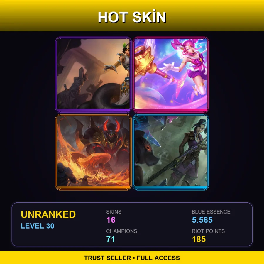 EUNE | Lv30 | Unranked | 16 Skin | 71 Champ