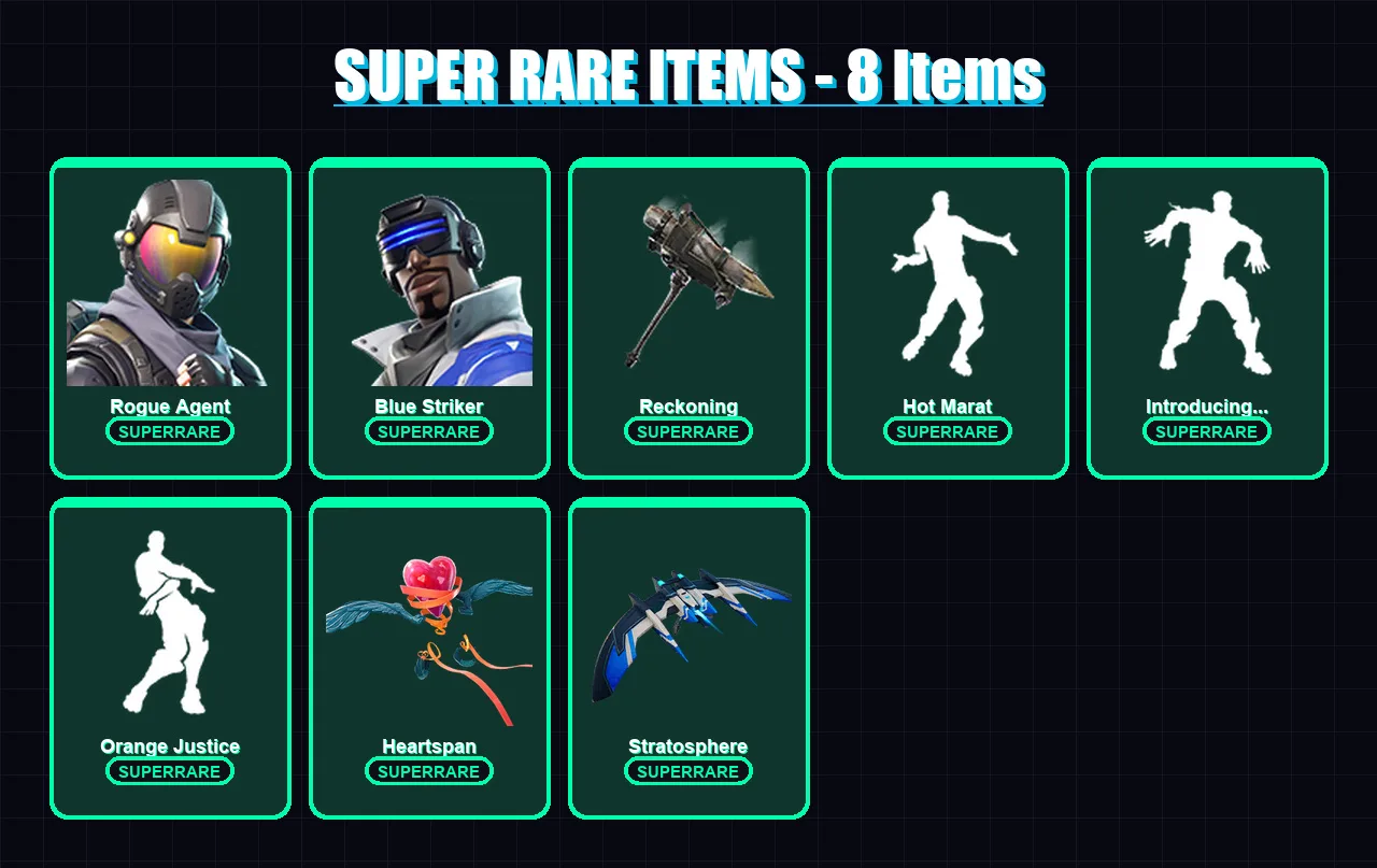 [PS4/PS5/XBOX/PC] | Rogue Agent | Blue Striker | Frozen Love Ranger | Frozen Raven | Ragnarok | 48 skin | 40 pickaxe | 52 emote | 48 glider | Lv620