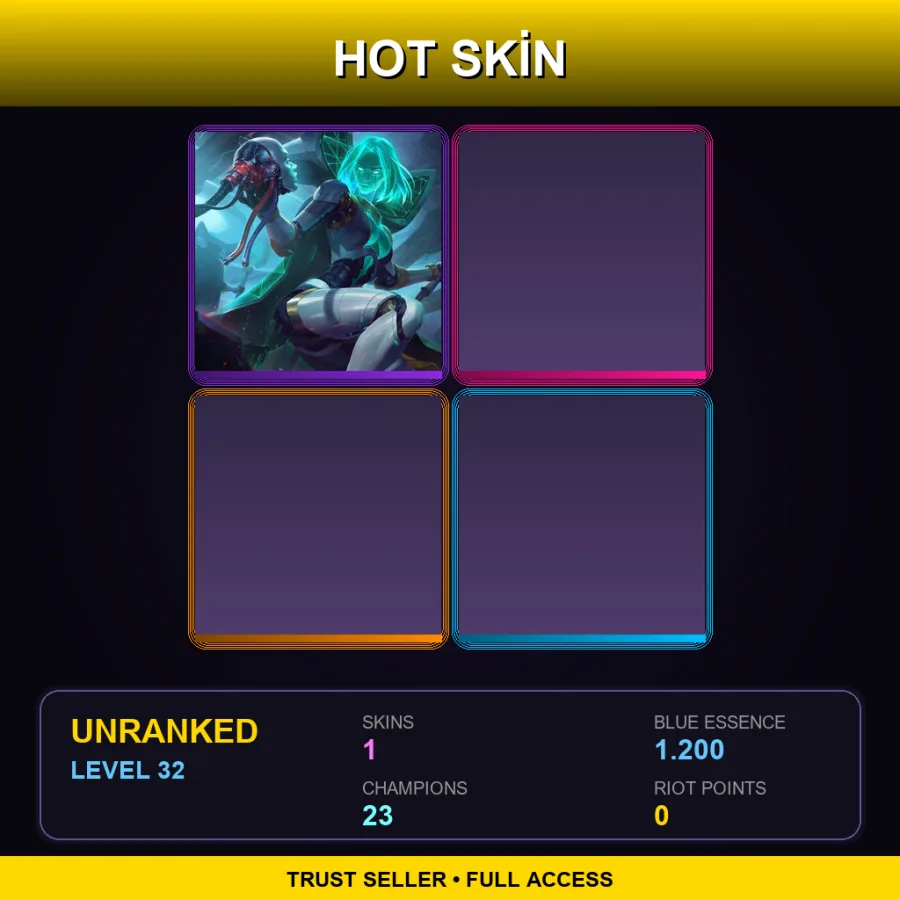 EUW | Lv32 | Unranked | 1 Skin | 23 Champ — LoL account