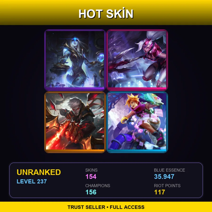 TW | Lv237 | Unranked | 154 Skin | 156 Champ