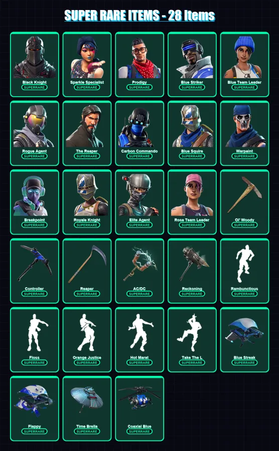 [PS4/PS5/XBOX/PC] | Black Knight | Sparkle Specialist | Prodigy | 126 skin | Lv1159