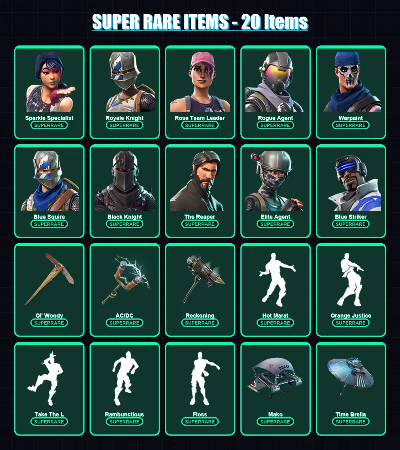 [PS4/PS5/XBOX/PC] | Sparkle Specialist | Royale Knight | Rose Team Leader | 56 skin | Lv1030