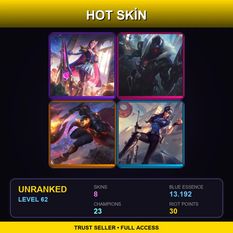 BR | Lv62 | Unranked | 8 Skin | 23 Champ