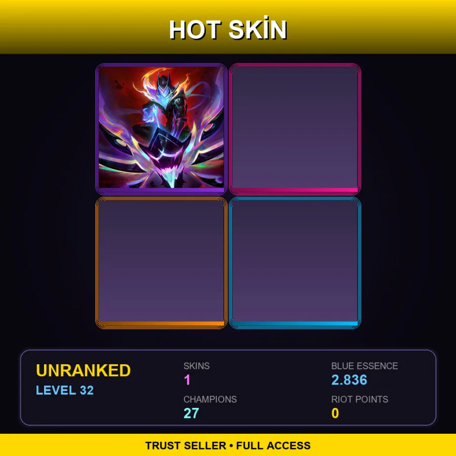 EUW | Lv32 | Unranked | 1 Skin | 27 Champ
