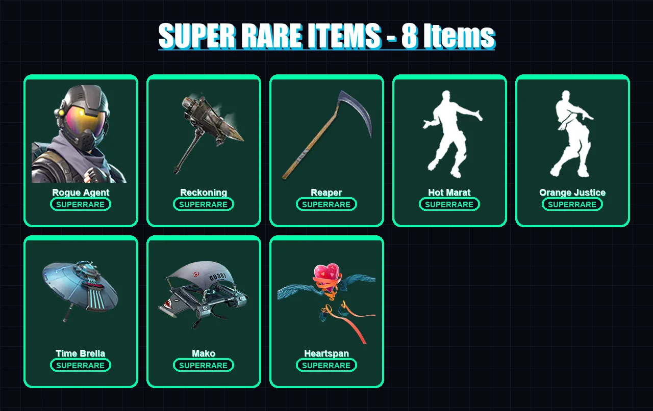 [PC/XBOX/PSN] | Rogue Agent | A.I.M. | Enforcer | Ragnarok | Zenith | 25 skin | 22 pickaxe | 35 emote | 34 glider | Lv537