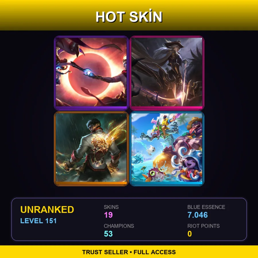 LAS | Lv151 | Unranked | 19 Skin | 53 Champ