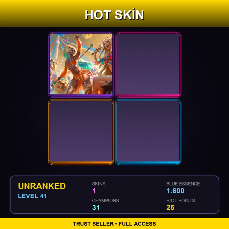 EUNE | Ocean Song Nidalee | 1 Skin | 31 Champ | Lv41
