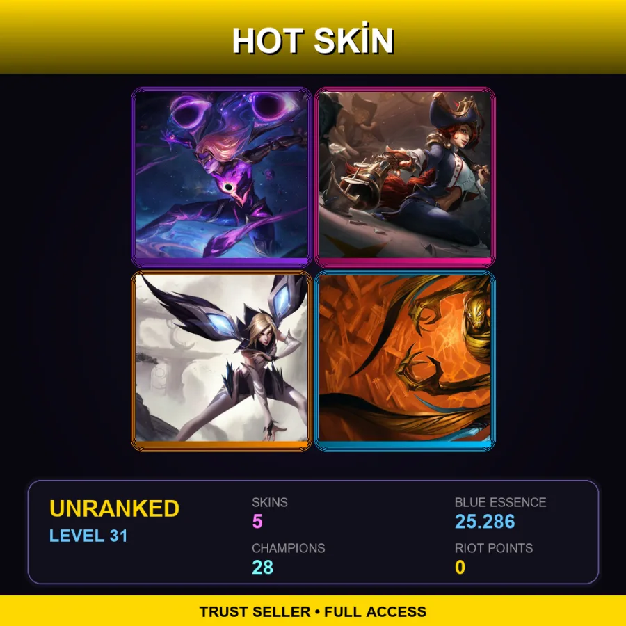 LAS | Lv31 | Unranked | 5 Skin | 28 Champ