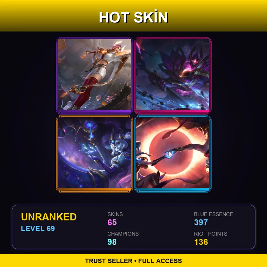 NA | Lv69 | Unranked | 65 Skin | 98 Champ