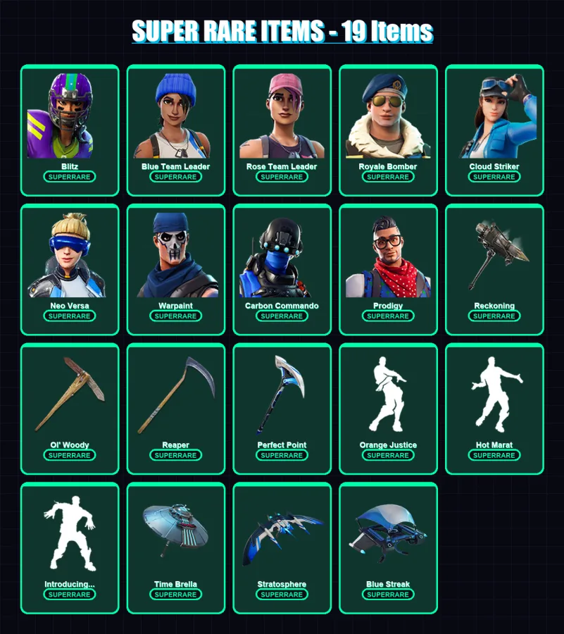[PS4/PS5/XBOX/PC] | Blitz | Blue Team Leader | Rose Team Leader | 128 skin | Lv2052