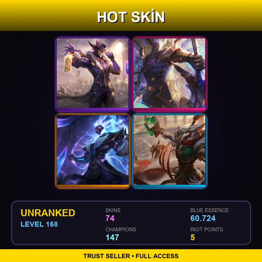 EUW | Victorious Twisted Fate | Victorious Aatrox | Pulsefire Thresh | Warring Kingdoms Azir | 74 Skin | 147 Champ | Lv168