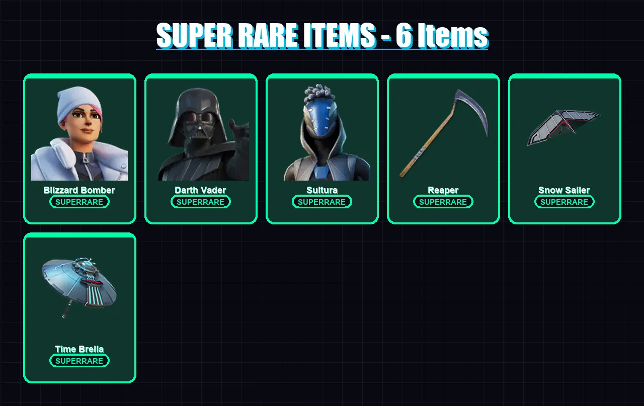 [PS4/PS5/XBOX/PC] | Blizzard Bomber | Darth Vader | Sultura | Son Goku | Inferno | 133 skin | 168 pickaxe | 109 emote | 112 glider | Lv2284