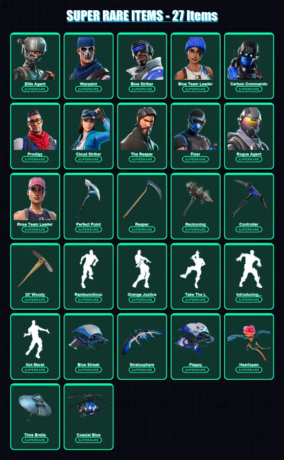 [PS4/PS5/XBOX/PC] | Elite Agent | Warpaint | Blue Striker | 136 skin | Lv1347 — Fortnite account