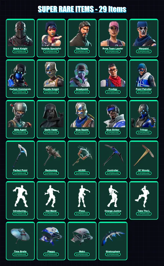 [PC/XBOX/PSN] | Black Knight | Sparkle Specialist | The Reaper | Omega | Midas | 440 skin | 436 pickaxe | 390 emote | 348 glider | Lv7007 — Fortnite account