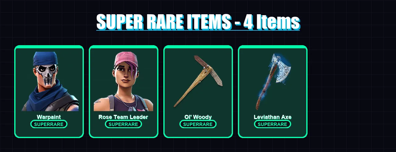 [PC/XBOX/PSN] | Warpaint | Rose Team Leader | Ruby Shadows | Polar Peely | Lt. Evergreen | 11 skin | 22 pickaxe | 18 emote | 18 glider | Lv206 — Fortnite account