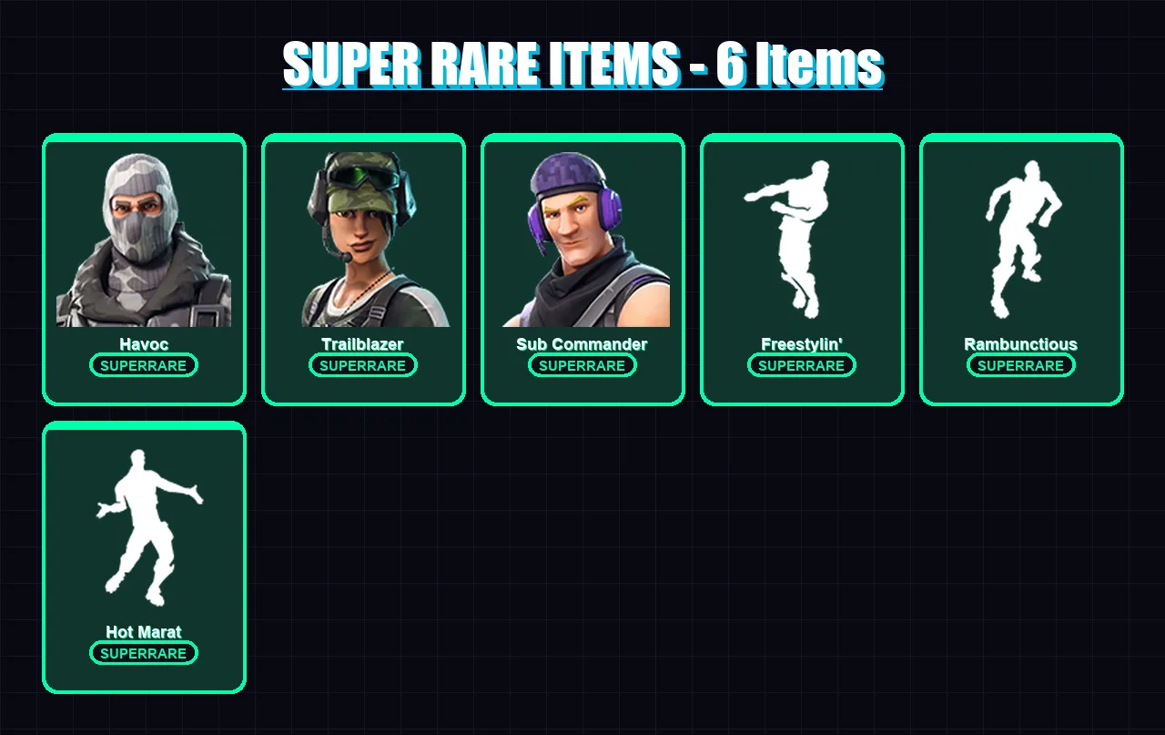 [PC/XBOX] | Havoc | Trailblazer | Sub Commander | Drift | Redline | 7 skin | 6 pickaxe | 11 emote | 10 glider | Lv105