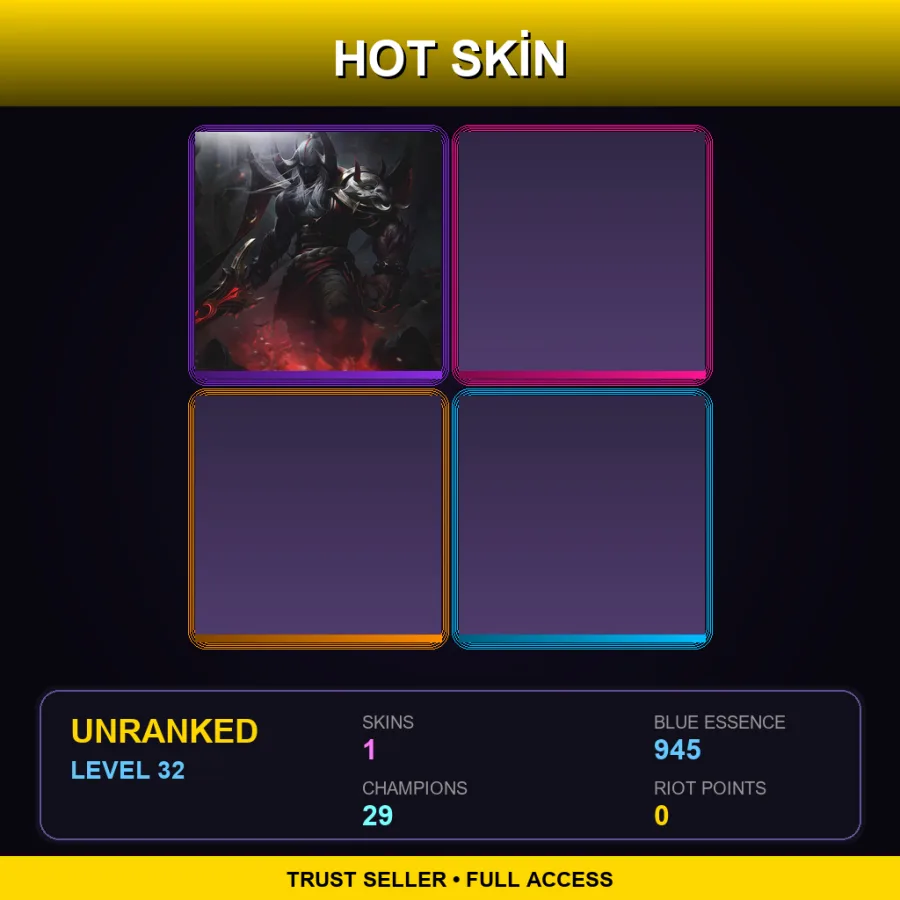 LAS | Lv32 | Unranked | 1 Skin | 29 Champ