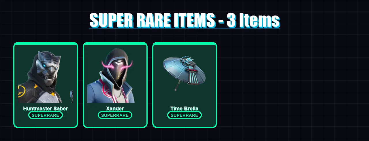 [PC] | Huntmaster Saber | Xander | The Ageless | Peter Griffin | Nezumi | 128 skin | 189 pickaxe | 143 emote | 119 glider | Lv1834 — Fortnite account