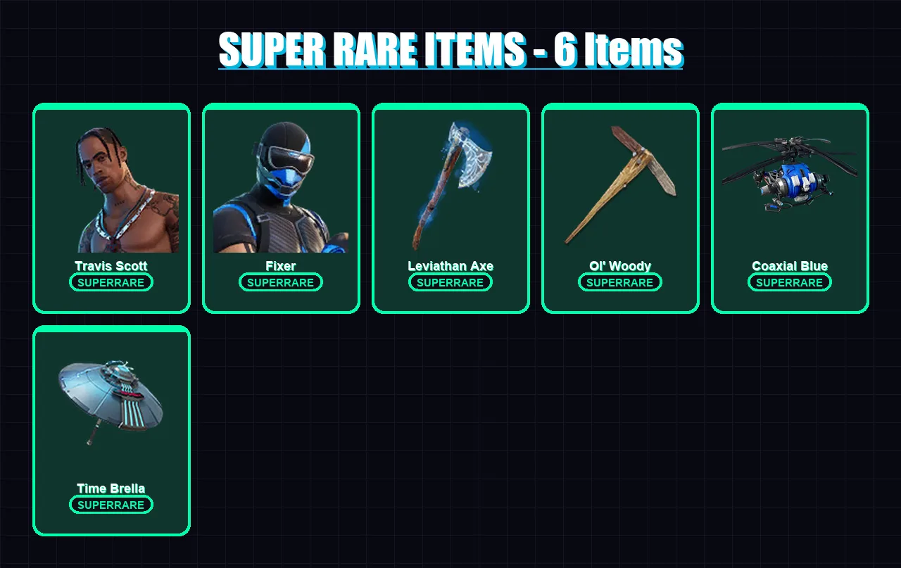 [PC] | Travis Scott | Fixer | Gear Specialist Maya | Predator | Backlash | 149 skin | 162 pickaxe | 125 emote | 125 glider | Lv2575