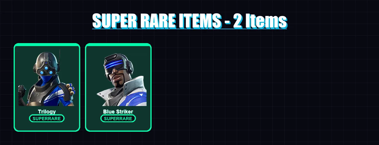 [PS4/PS5/XBOX/PC] | Trilogy | Blue Striker | Kymera | Polarity | Joey | 33 skin | 55 pickaxe | 43 emote | 51 glider | Lv786