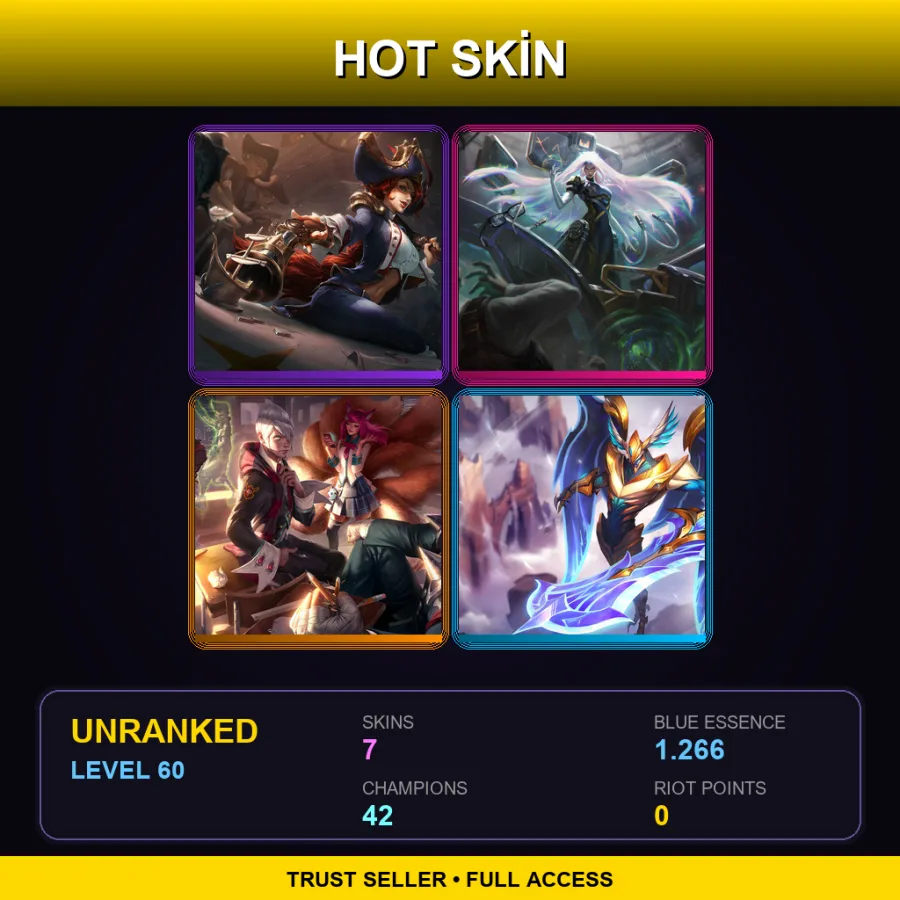 VN | Lv60 | Unranked | 7 Skin | 42 Champ — Justicar Aatrox