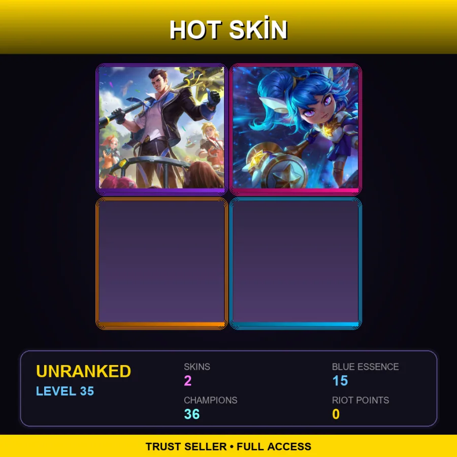 LAS | Lv35 | Unranked | 2 Skin | 36 Champ — Battle Academia Jayce