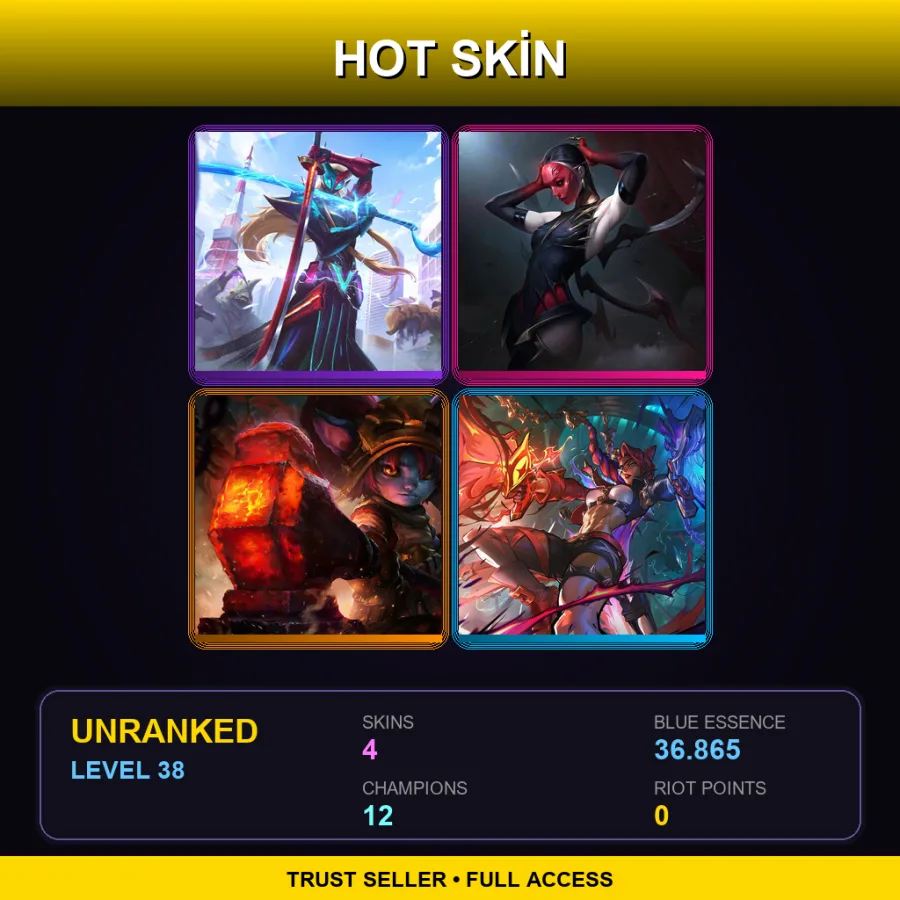 BR | Lv38 | Unranked | 4 Skin | 12 Champ
