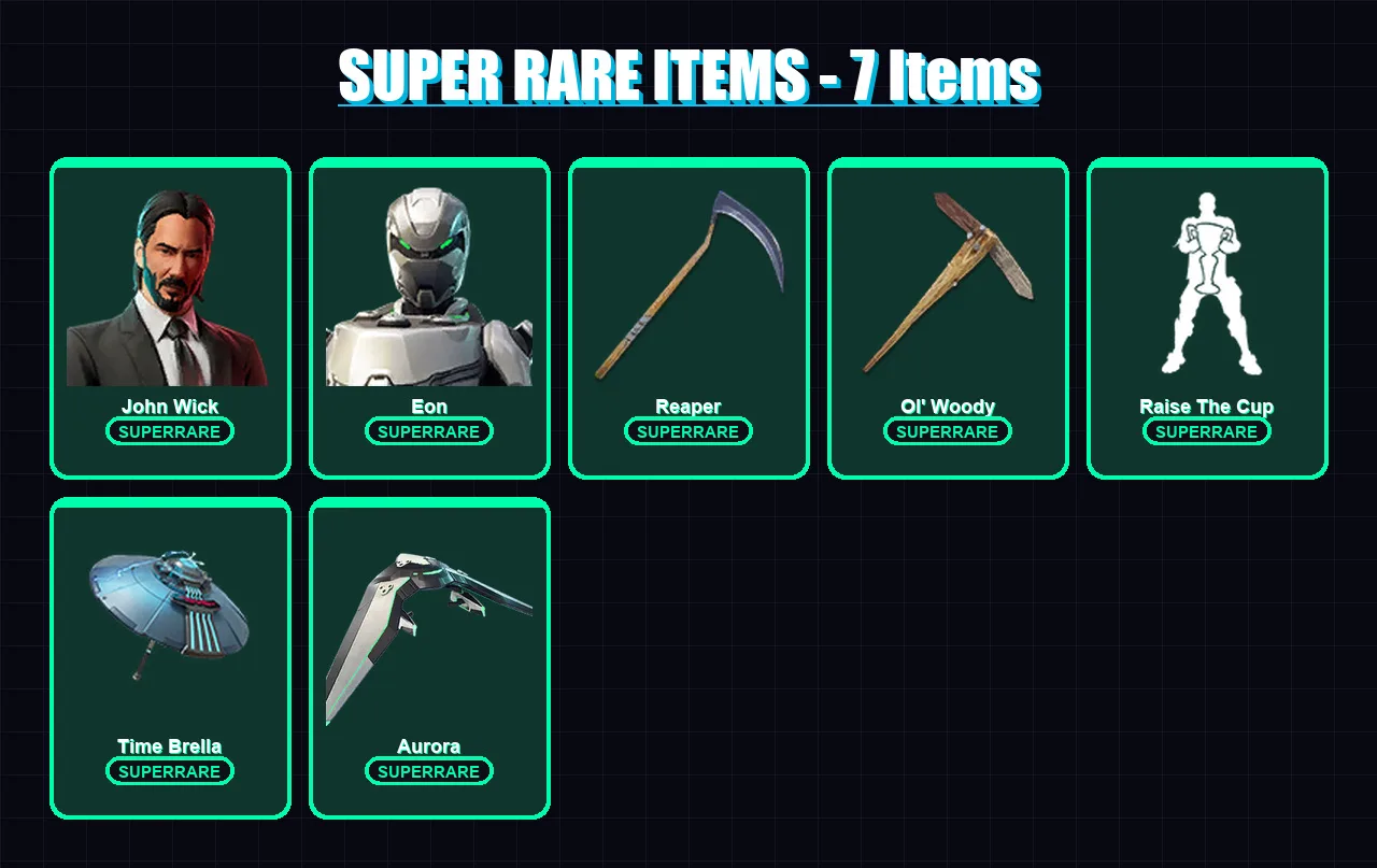 [PC/PSN] | John Wick | Eon | Deadpool | Leviathan | The Prisoner | 78 skin | 70 pickaxe | 91 emote | 74 glider | Lv809