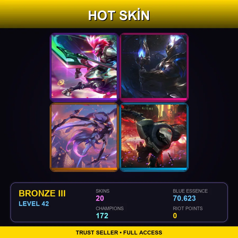 VN | Lv42 | Bronze III | 20 Skin | 172 Champ