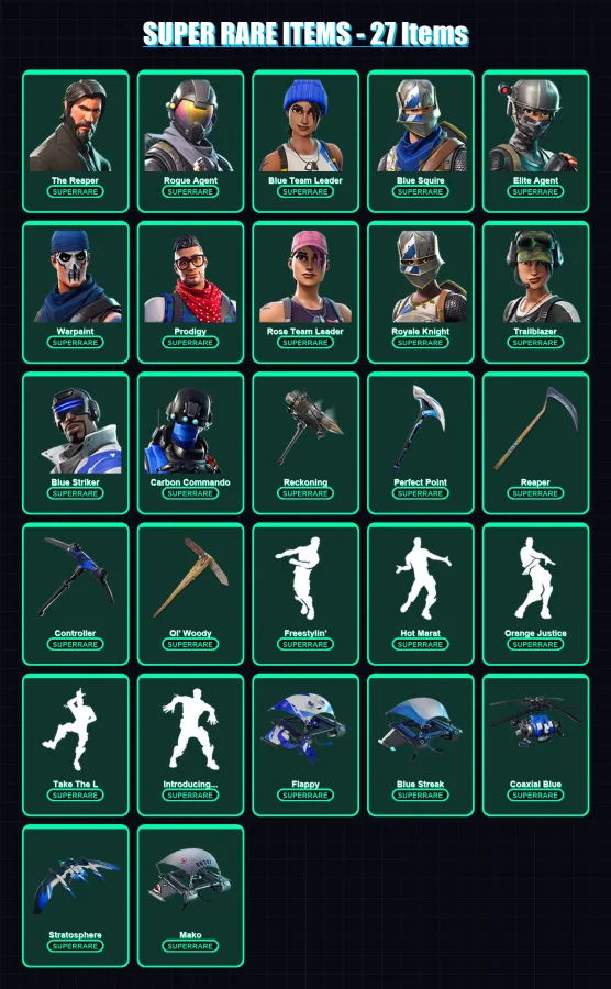 [PC/XBOX/PSN] | OG Ghoul Trooper | OG Skull Trooper | The Reaper | 113 skin | Lv732