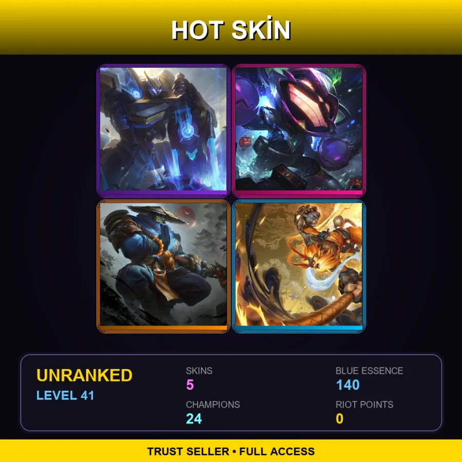 BR | Lv41 | Unranked | 5 Skin | 24 Champ