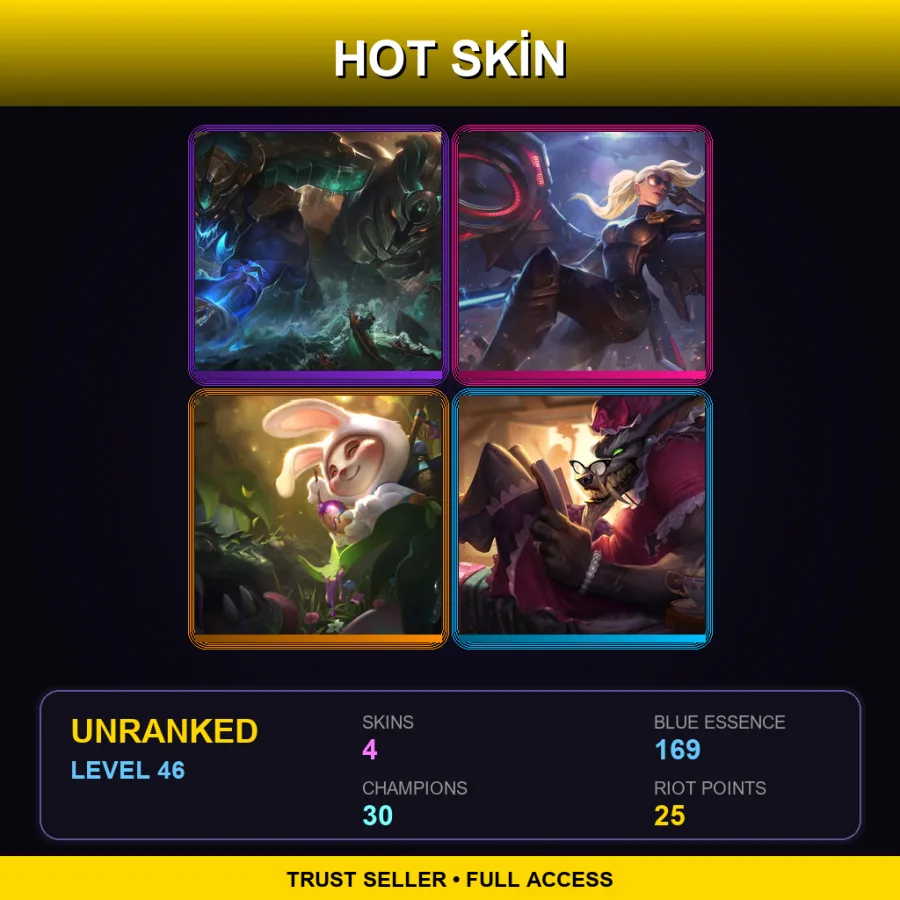 LAS | Lv46 | Unranked | 4 Skin | 30 Champ