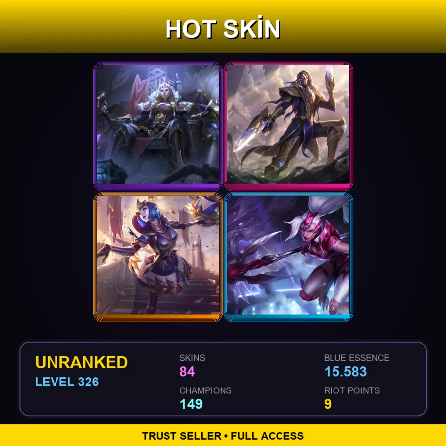 VN | Lv326 | Unranked | 84 Skin | 149 Champ
