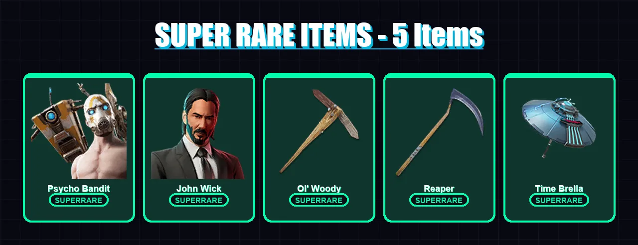 [PC] | Psycho Bandit | John Wick | Singularity | Nezumi | Tempest | 315 skin | 255 pickaxe | 163 emote | 142 glider | Lv1651 — Fortnite account