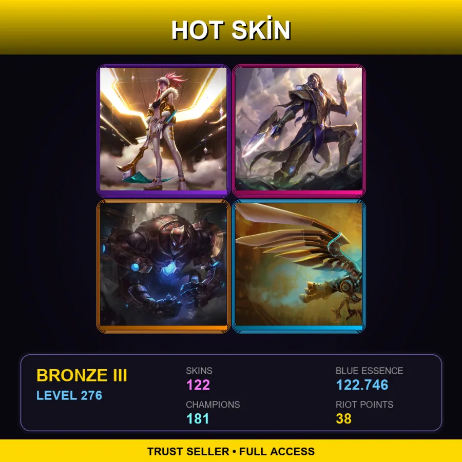 TW | Lv276 | Bronze III | 122 Skin | 181 Champ