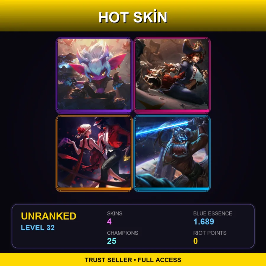 LAN | Lv32 | Unranked | 4 Skin | 25 Champ — Waterloo Miss Fortune