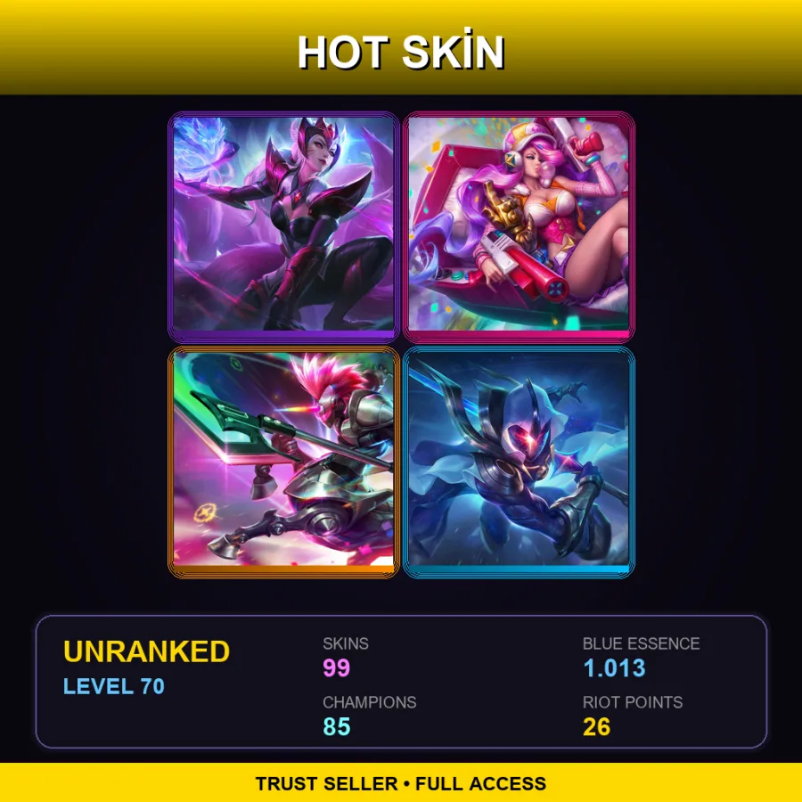 EUW | Lv70 | Unranked | 99 Skin | 85 Champ — Reaper Hecarim