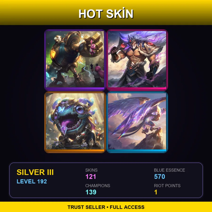 LAS | Lv192 | Silver III | 121 Skin | 139 Champ