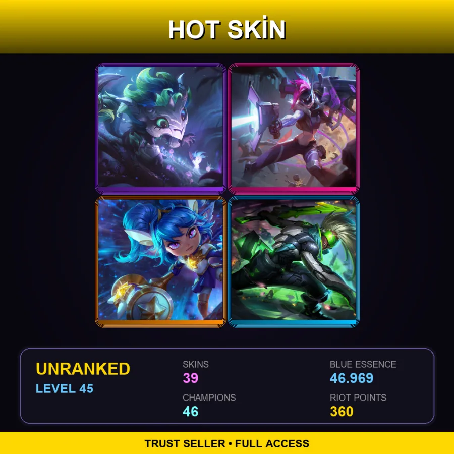 NA | Lv45 | Unranked | 39 Skin | 46 Champ