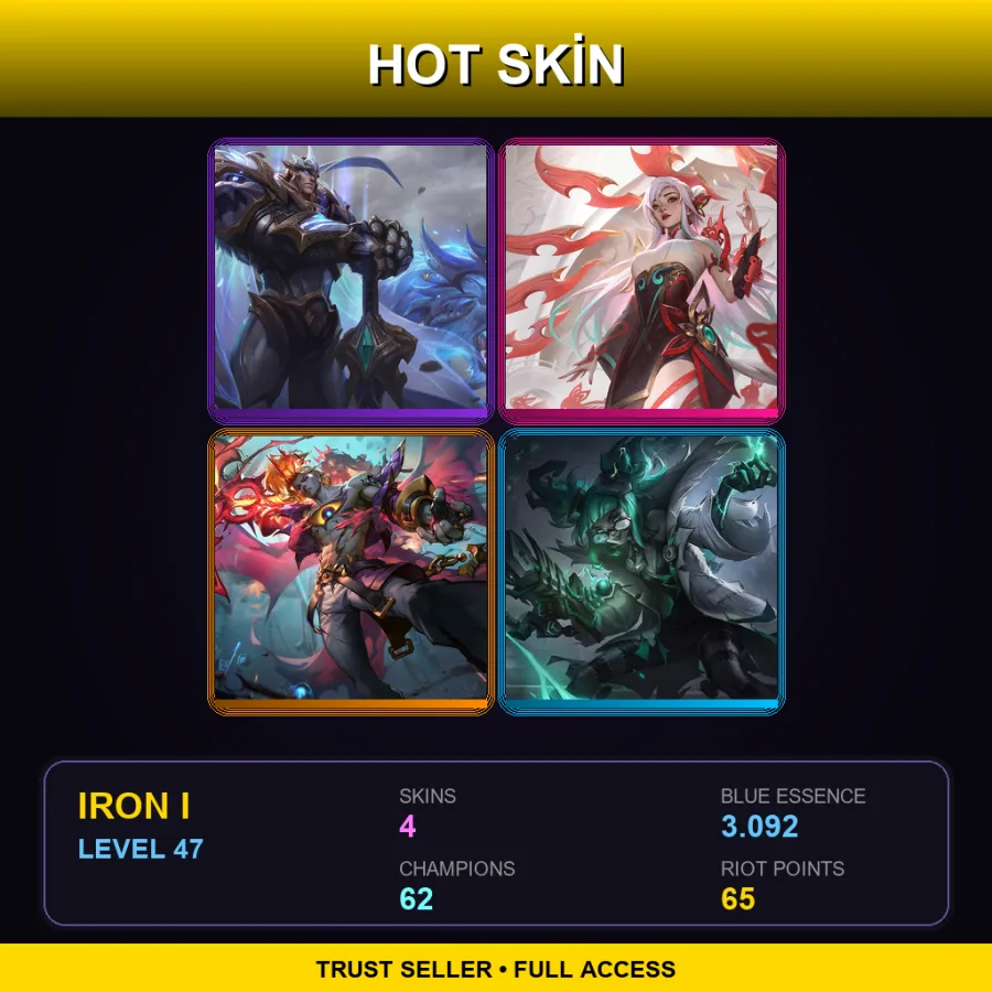 TR | Lv47 | Iron I | 4 Skin | 62 Champ